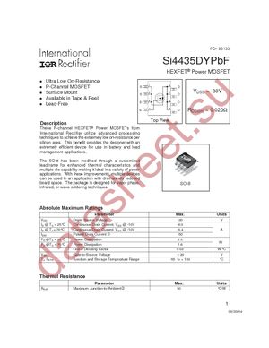 SI4435DYTRPBF datasheet  